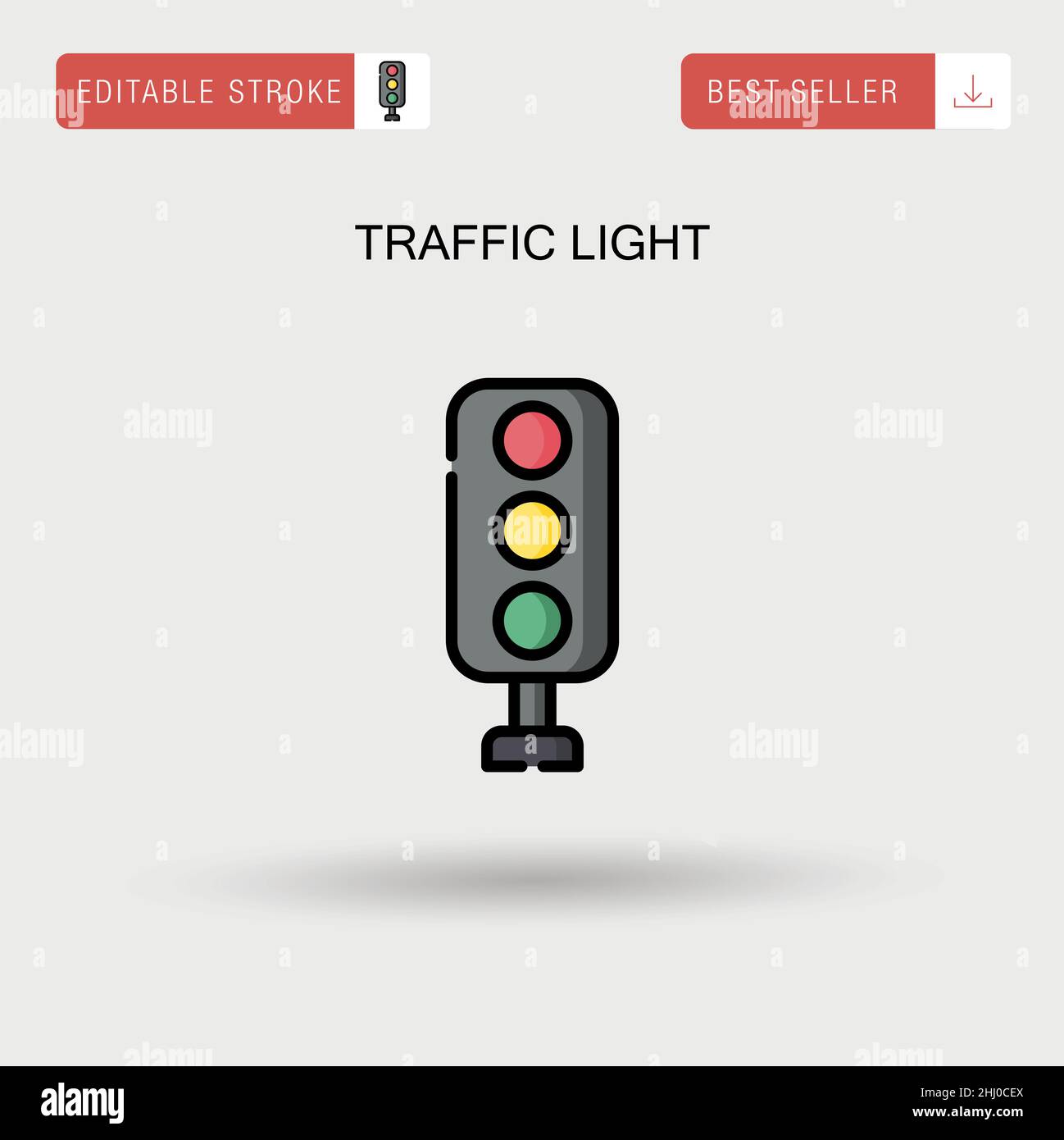 Traffic light Simple vector icon Stock Vector Image & Art - Alamy
