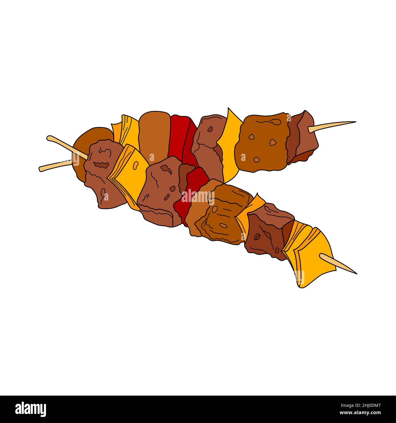 Souvlaki skewers Stock Vector Images - Alamy