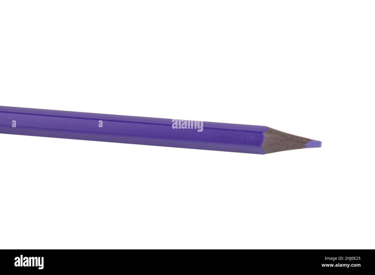 Blue color pencil for art isolated on the white Stock Photo - Alamy