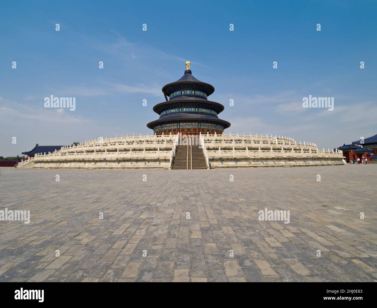 The highlight of the Temple of Heaven is the Hall of Prayer for Good Harvest. The hall was originally built in 1420 based on a model of the Temple of Stock Photo