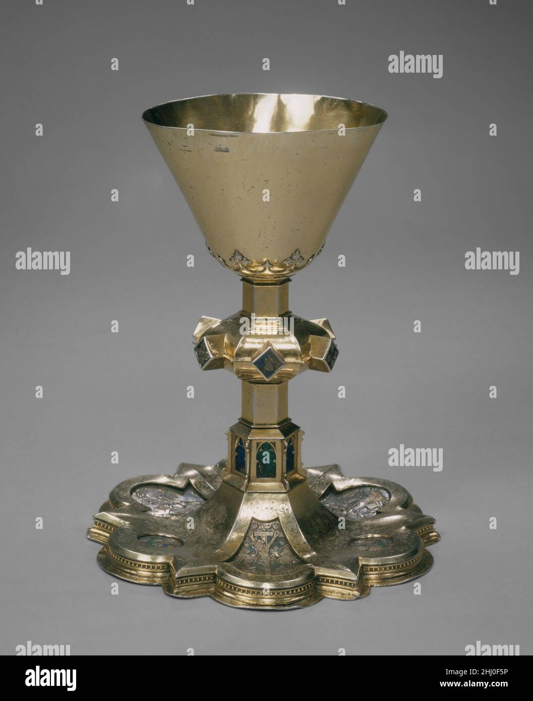 Chalice ca. 1380–90 Catalan The method of mounting recti-curvilinear ...