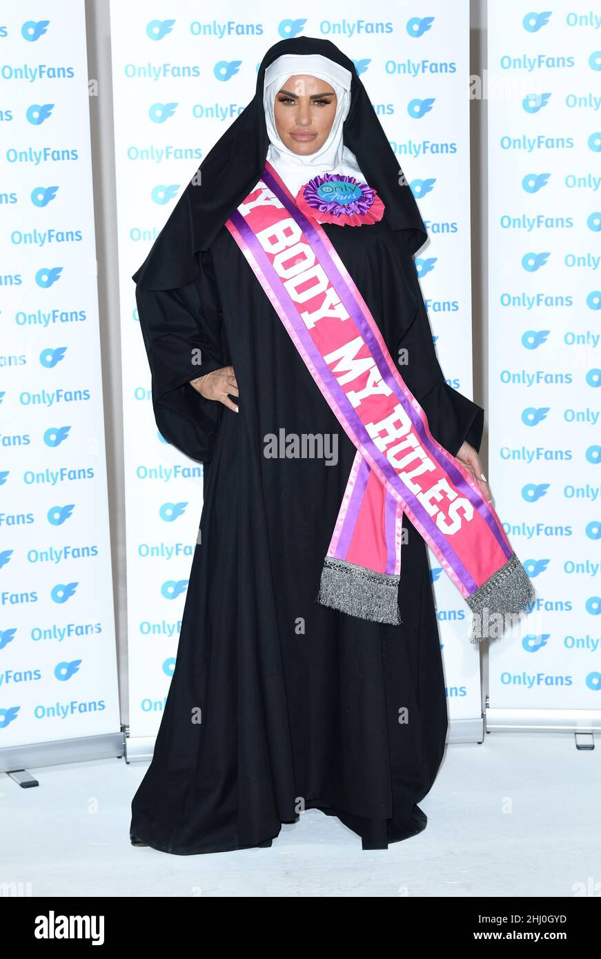 London, UK. January 25th, 2022. London, UK. Katie Price at a photocall for  the launch of her new OnlyFans Channel, Holborn Studios, London. Credit:  Doug Peters/EMPICS/Alamy Live News Stock Photo - Alamy