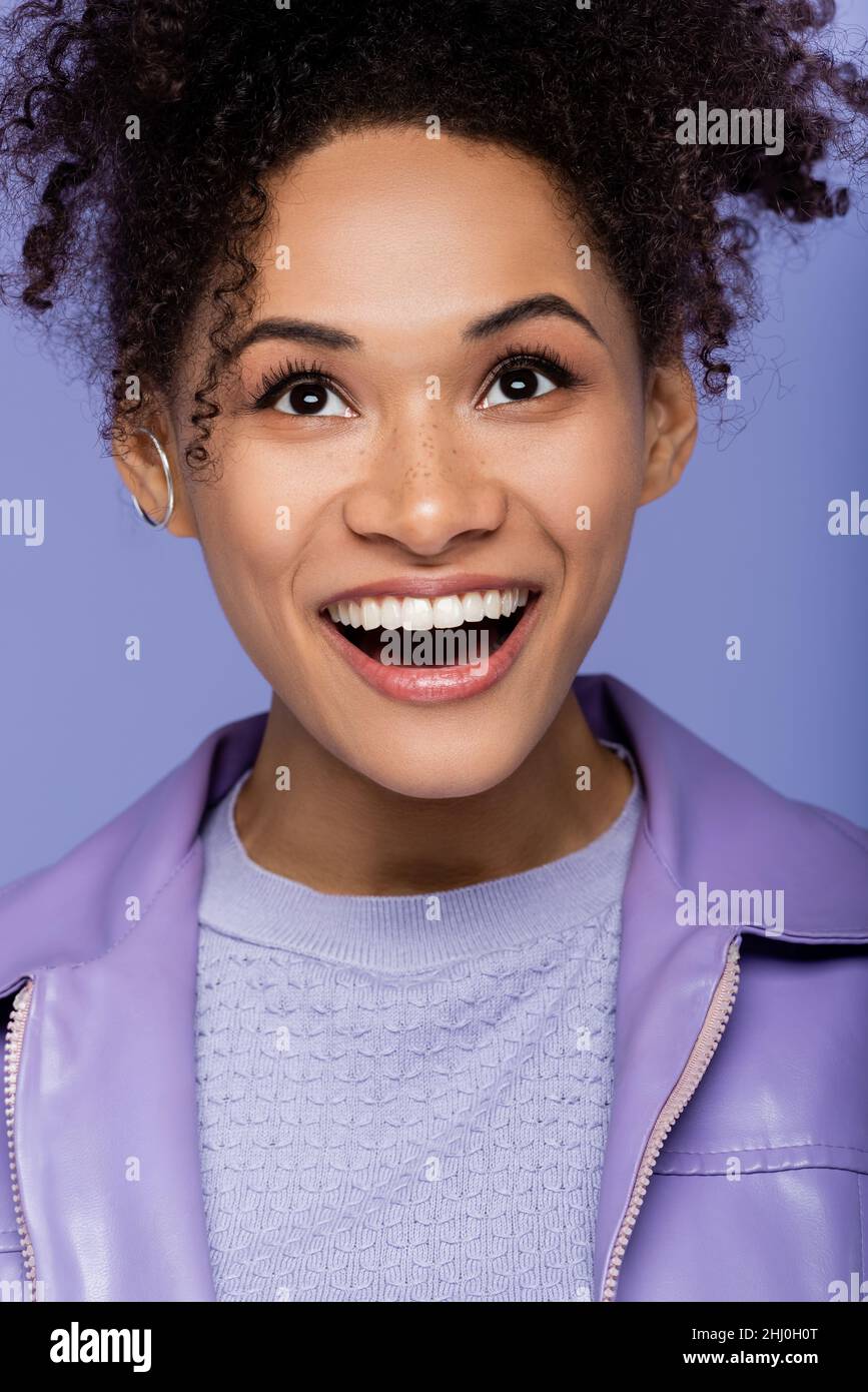 African american excited young woman hi-res stock photography and ...