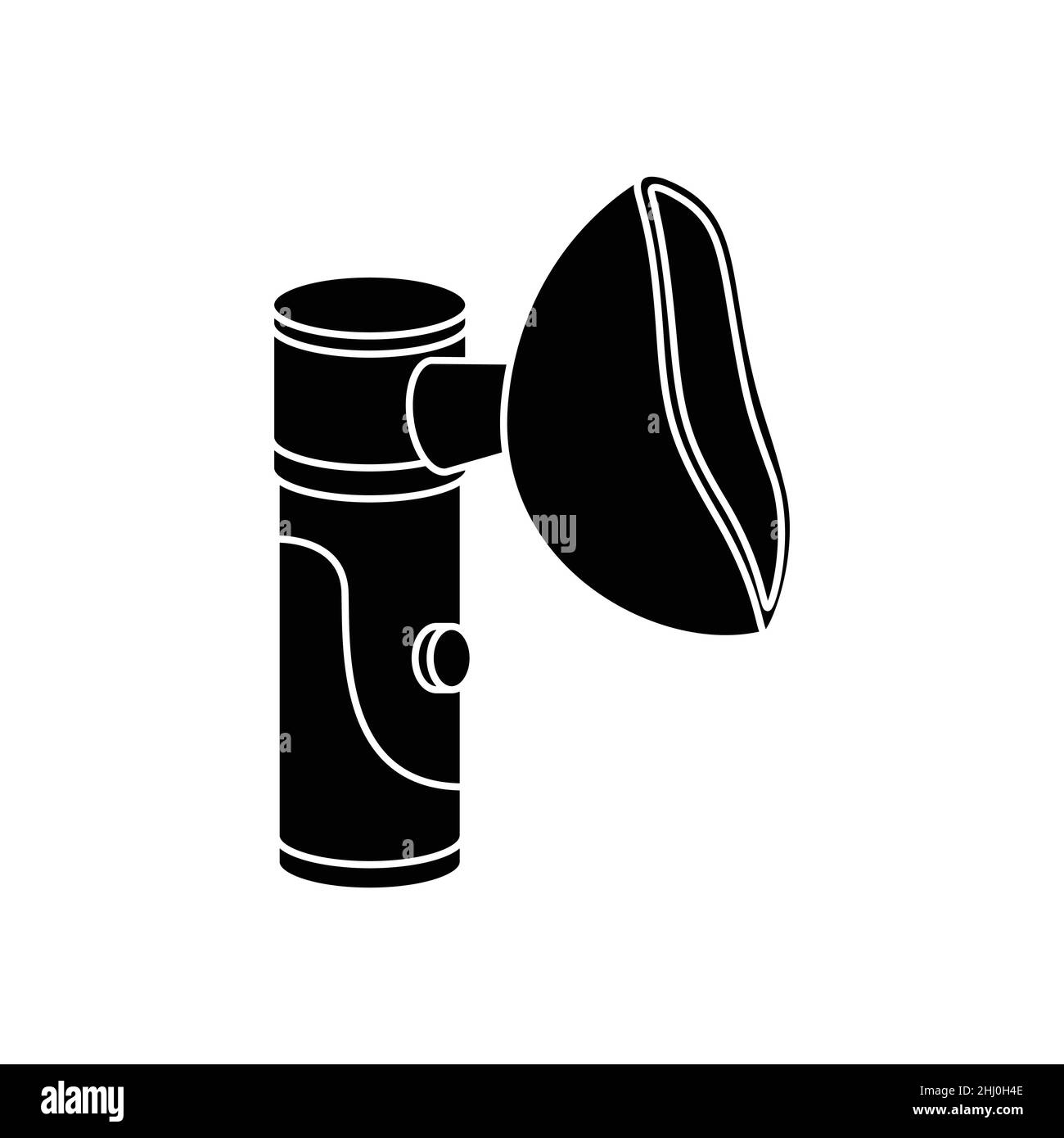 Vector illustration of an inter-nebulizer. A medical device for the treatment of lungs. Simple style Stock Vector