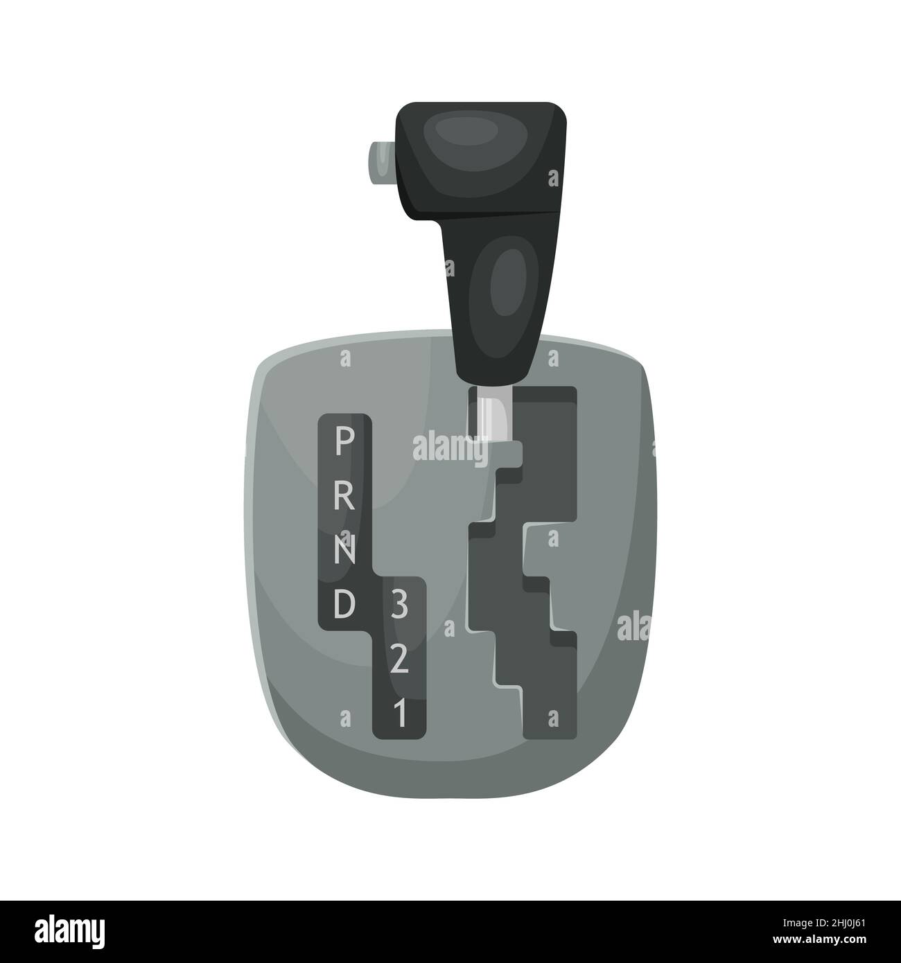 Vector illustration of a manual transmission. Car device. Simple style Stock Vector