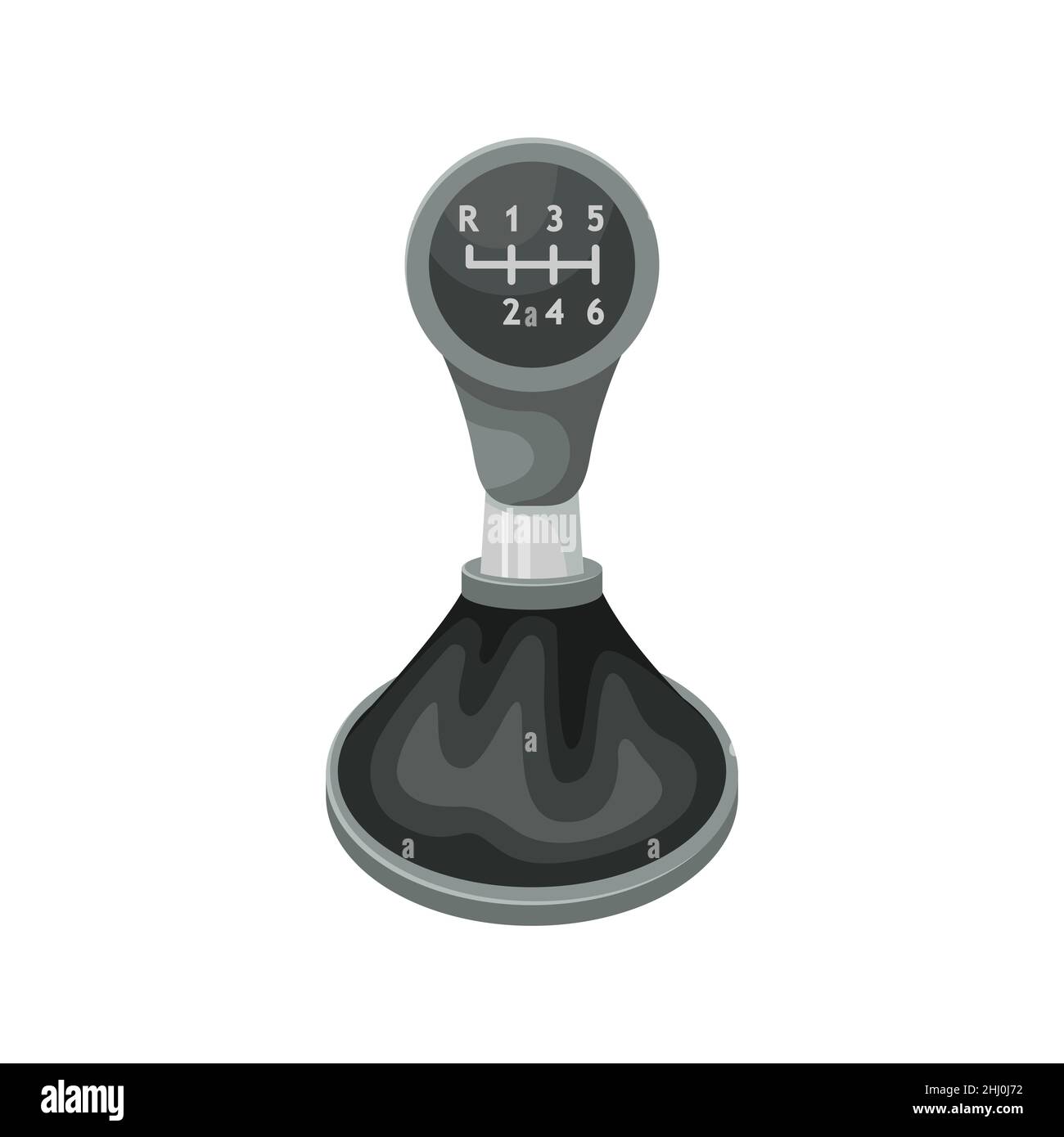 Vector illustration of a manual transmission. Car device. Simple style Stock Vector