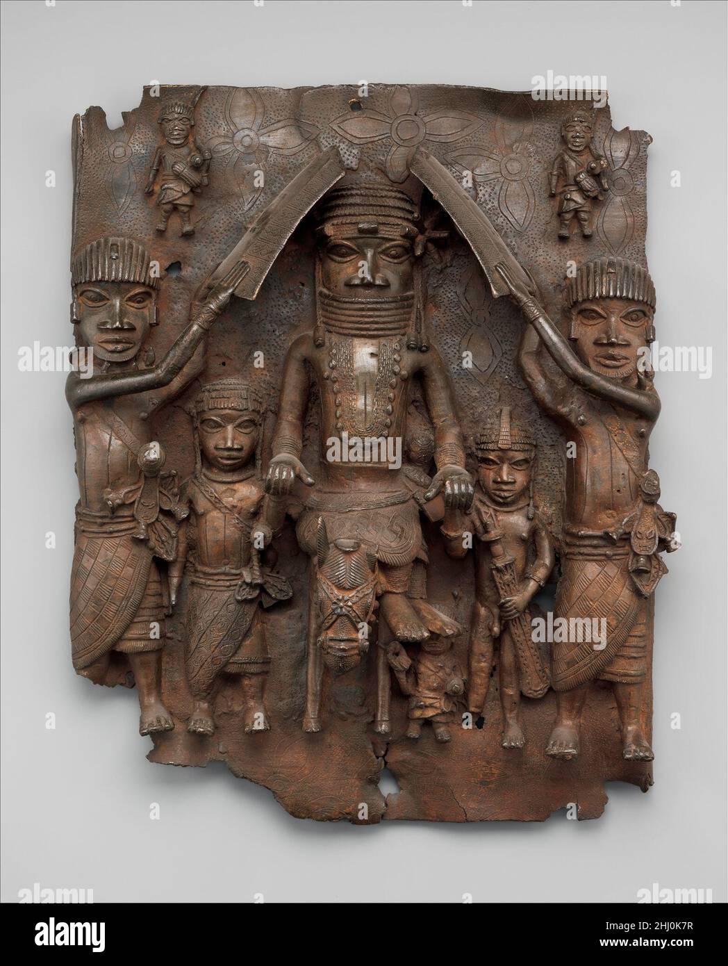Plaque: Equestrian Oba and Attendants 1550–1680 Edo peoples Over the ...