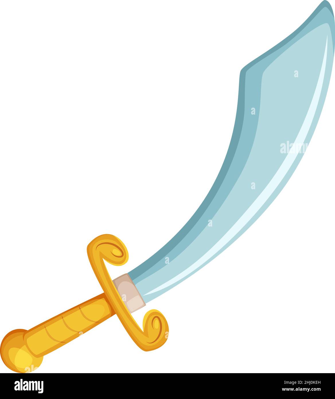 Sword icon. Kid toy blade for game fight Stock Vector