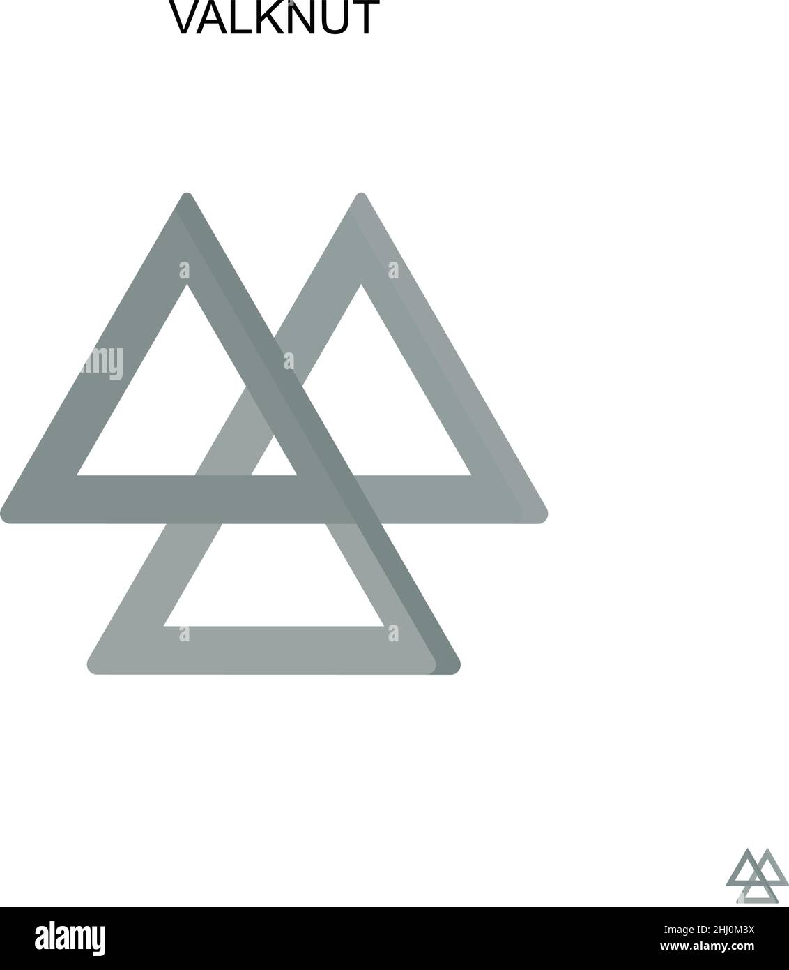 Valknut Simple vector icon. Illustration symbol design template for web mobile UI element. Stock Vector