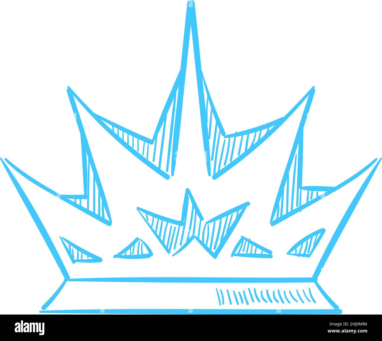 Ice crown. Noble power symbol. Royalty sign Stock Vector