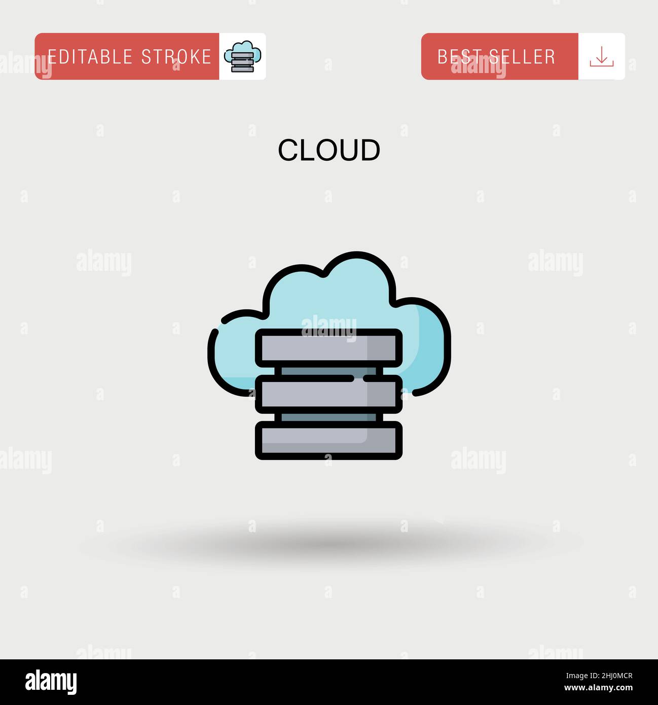 Cloud Simple vector icon Stock Vector Image & Art - Alamy