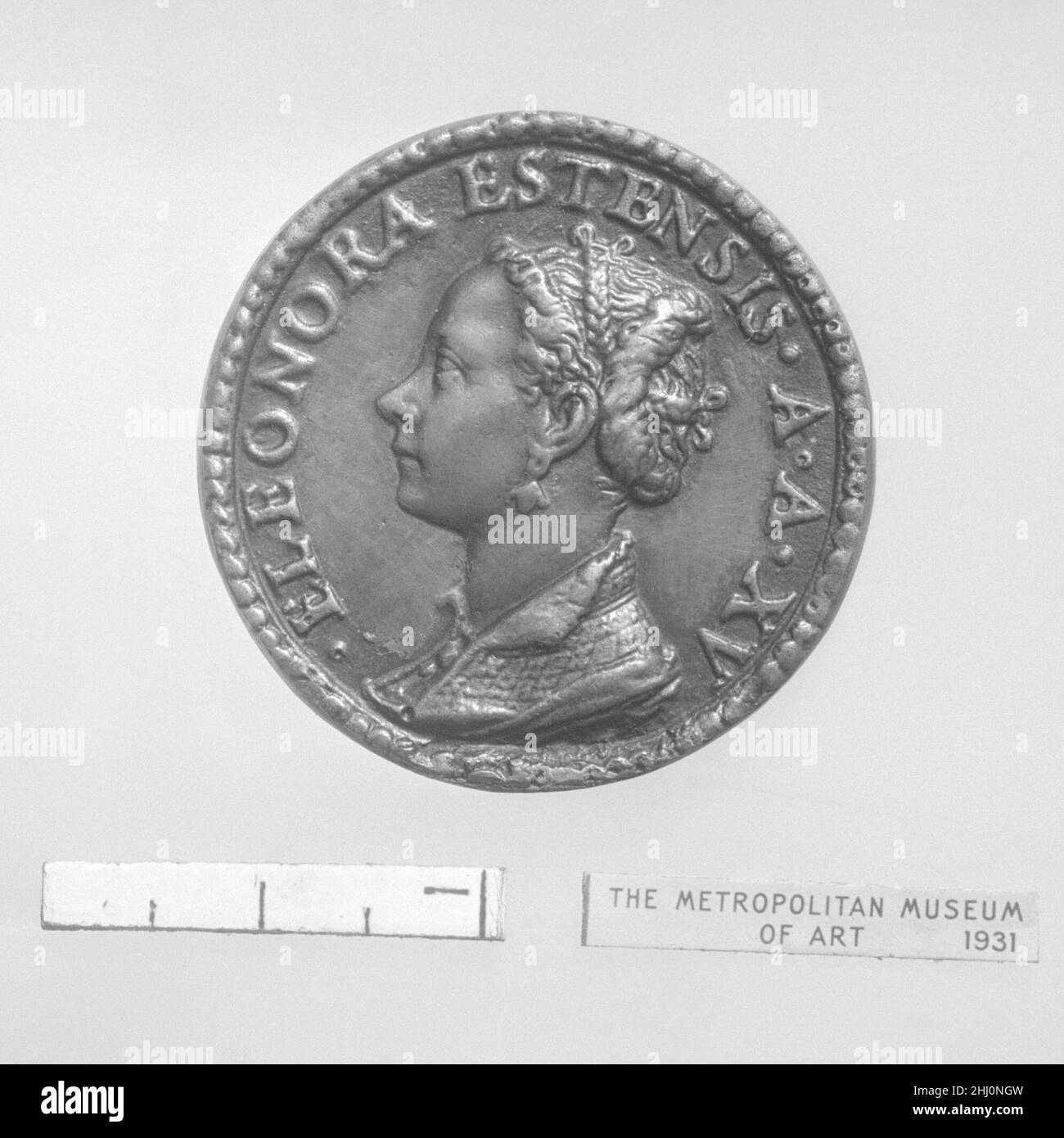 Eleonore d'Este (1537–1581) and Lucretia d'Este (1535–1597) 16th century Medalist: Pastorino di Giovan Michele de' Pastorini. Eleonore d'Este (1537–1581) and Lucretia d'Este (1535–1597)  196753 Stock Photo