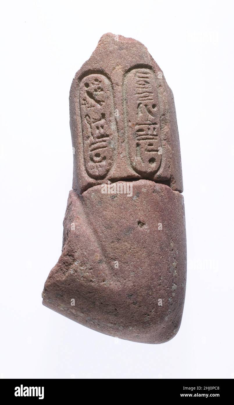 upper left arm and elbow with Aten cartouches ca. 1353–1336 B.C. New Kingdom, Amarna Period. upper left arm and elbow with Aten cartouches  549690 Stock Photo