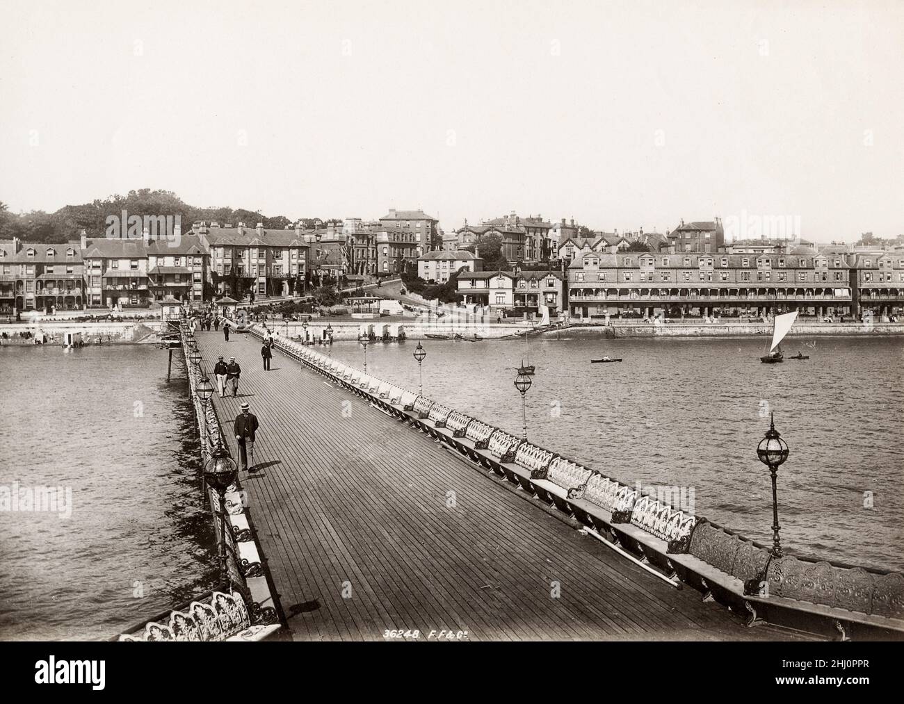 Vintage photograph, late 19th, early 20th century, view of 19895 - Sandown Pier, Isle of Wight Stock Photo