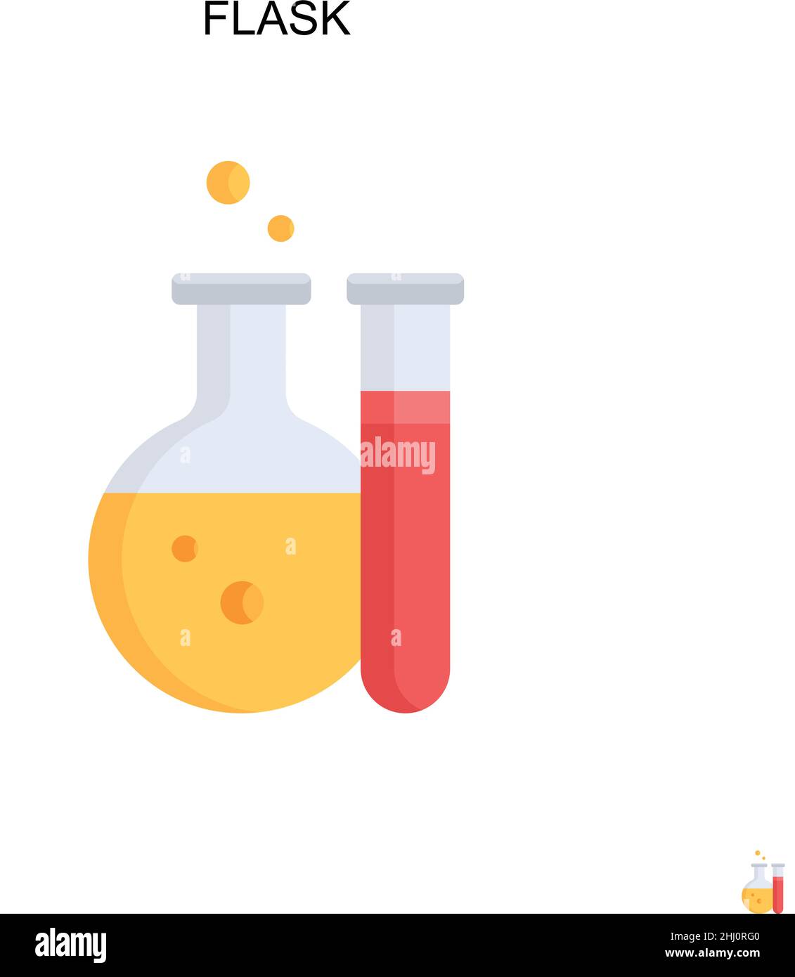 Flask Simple vector icon. Illustration symbol design template for web ...