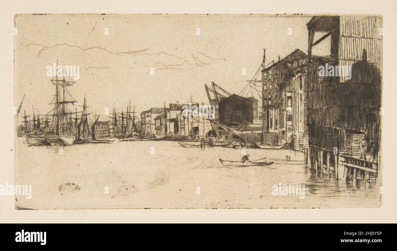 Free Trade Wharf 1877 James McNeill Whistler American. Free Trade Wharf ...