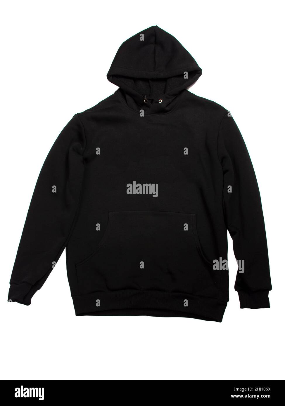 Black style hoodie isolated on the white Stock Photo