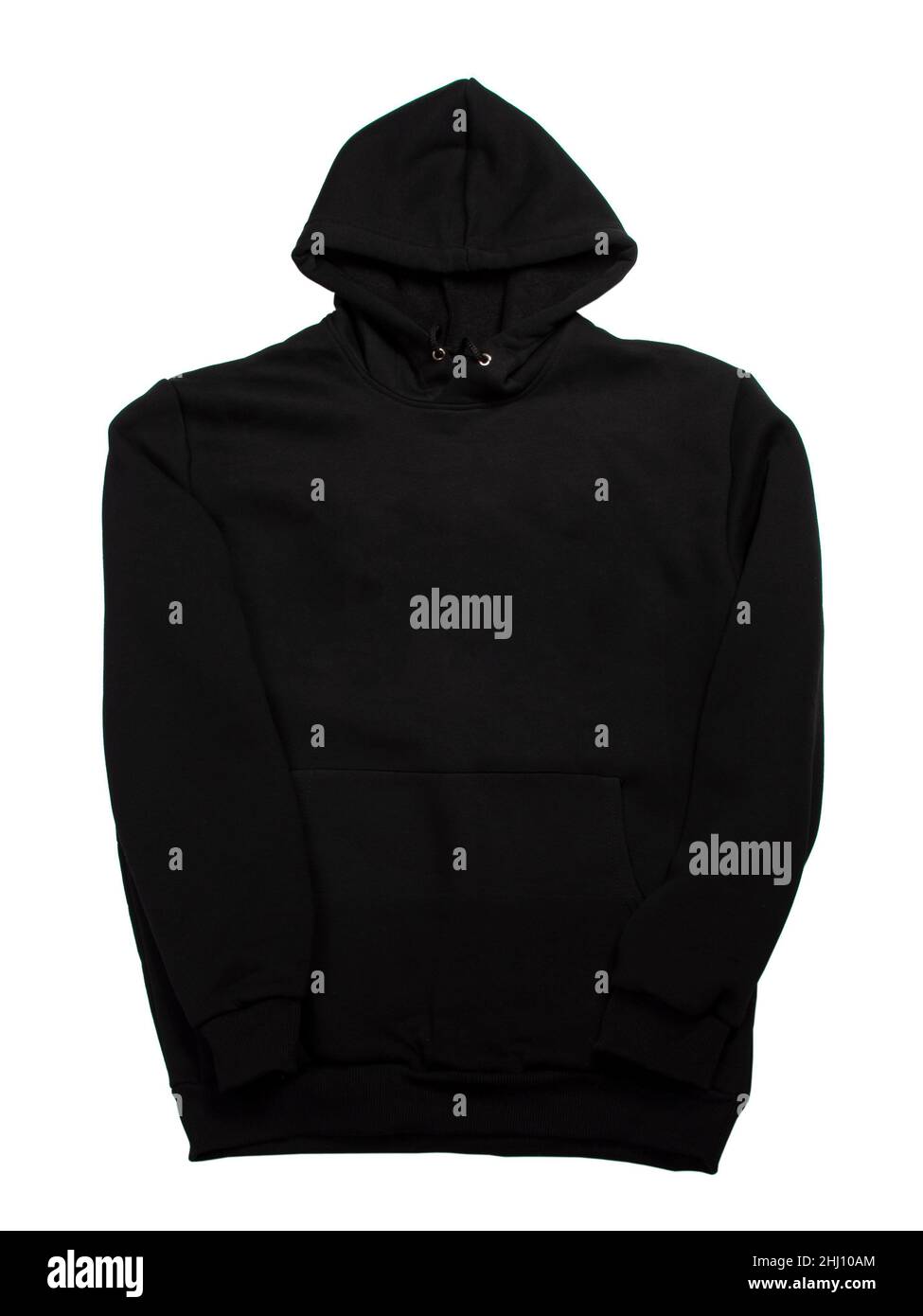 Black style hoodie isolated on the white Stock Photo