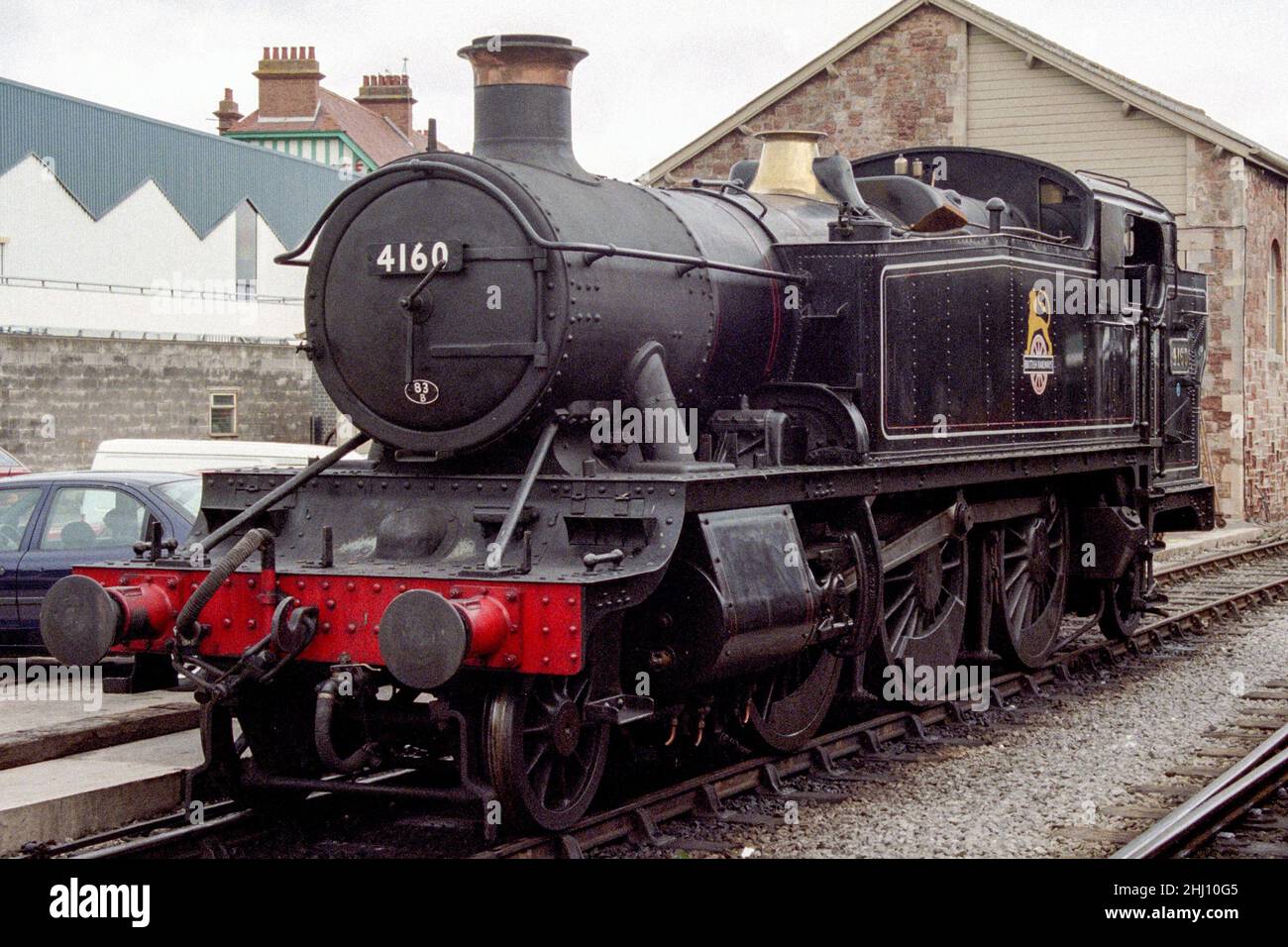 A great western locomotive on the West Somerset Railway in 1998 Stock Photo