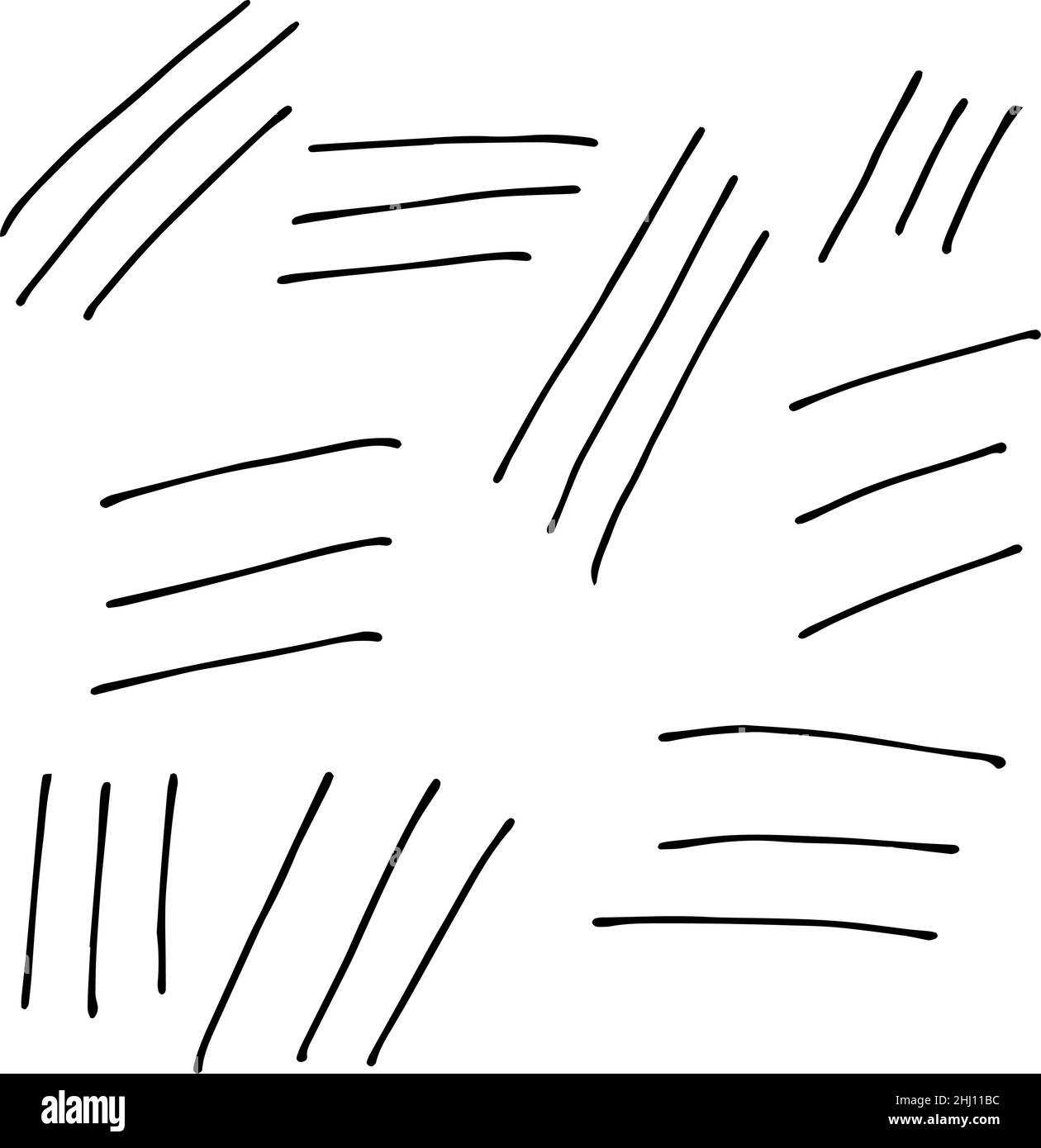 Abstract hand drawn monochrome simple doodle vector pattern of group of