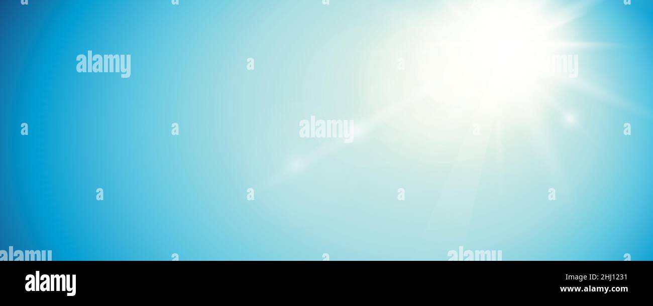 sunny sky abstract background with copy space Stock Vector
