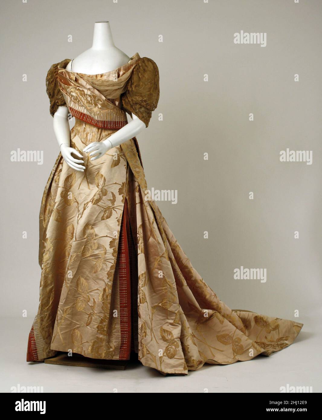 Evening dress ca. 1889 House of Worth French. Evening dress 106576