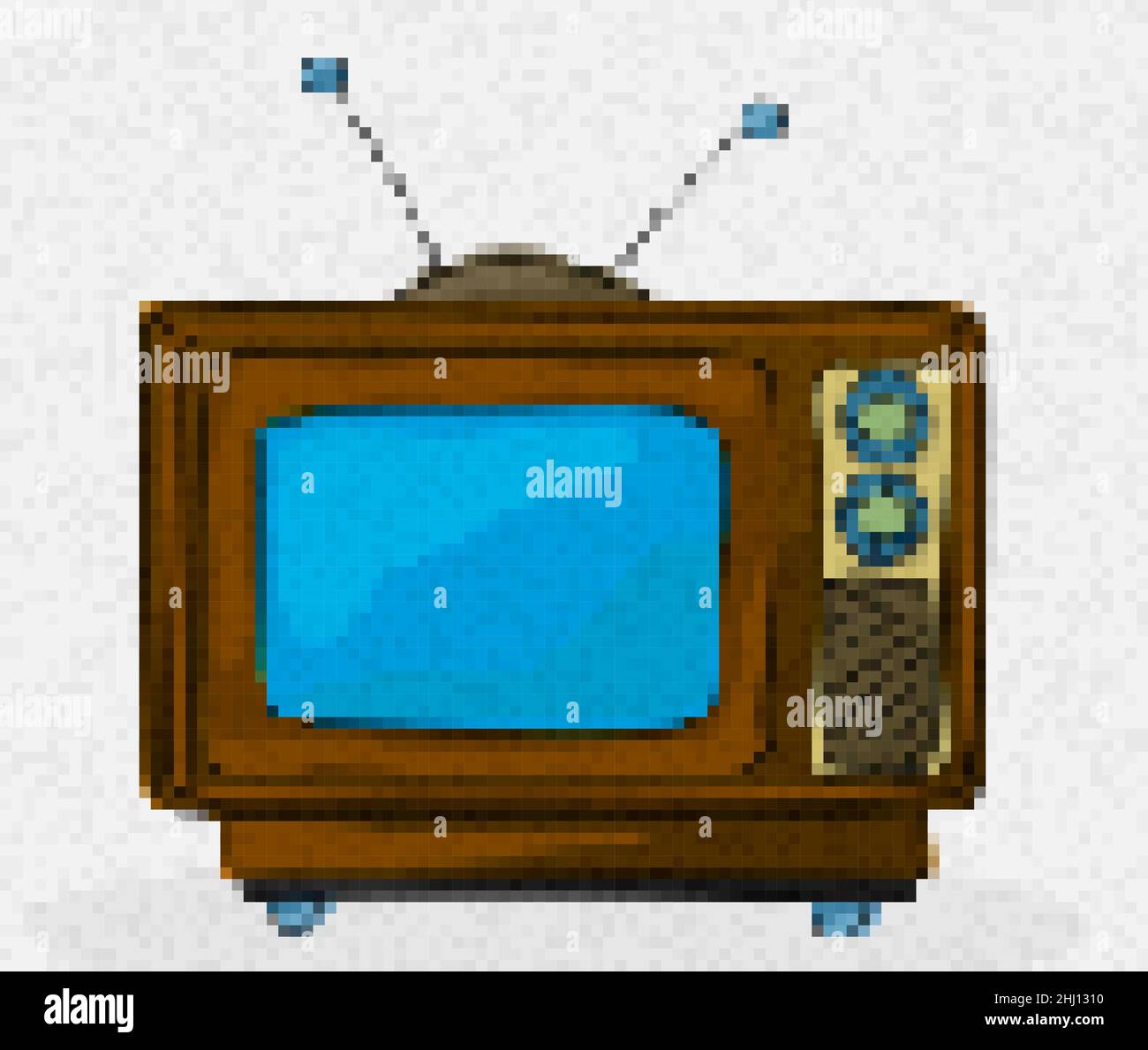 Pixel art retro tv vector icon Stock Vector Image & Art Alamy