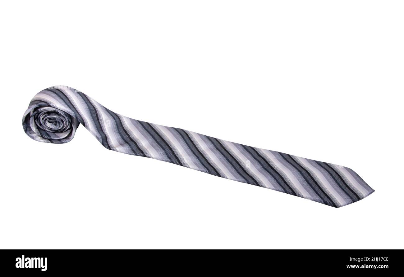 Colorful striped gentlemans tie isolated on the white Stock Photo - Alamy