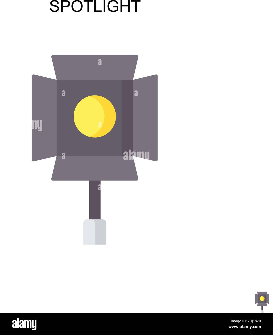 Spotlight Simple vector icon. Illustration symbol design template for ...