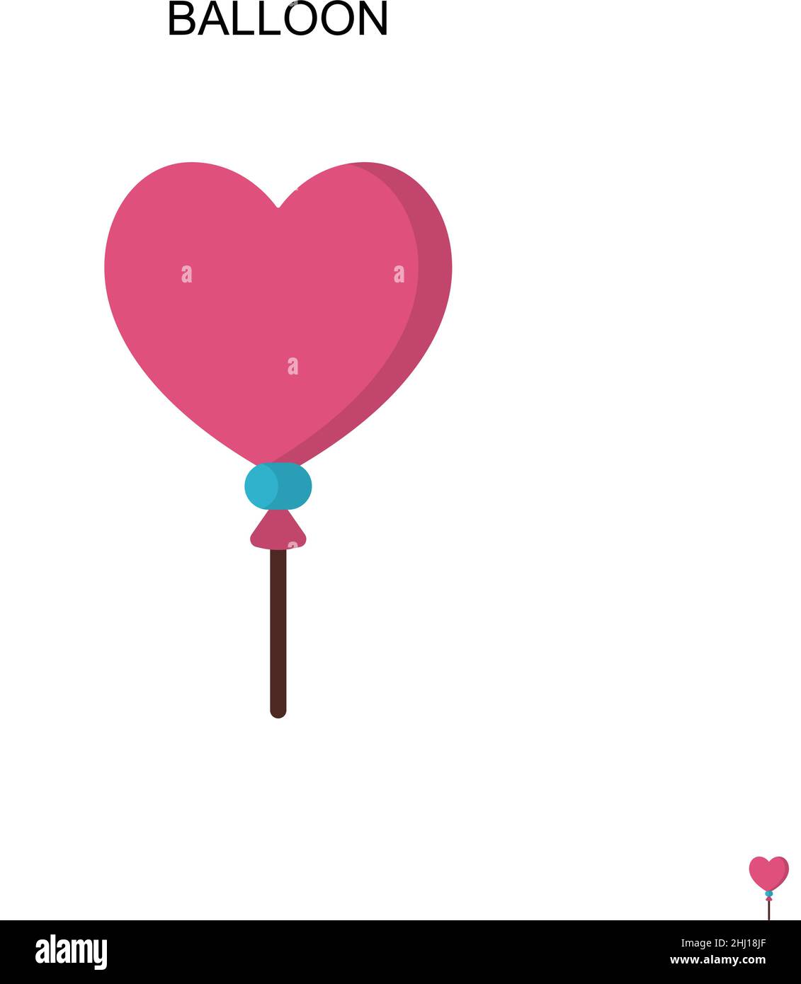Balloon Simple vector icon. Illustration symbol design template for web ...