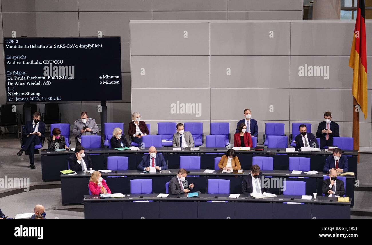 Berlin, Germany. 26th Jan, 2022. Parts of the German government with ...