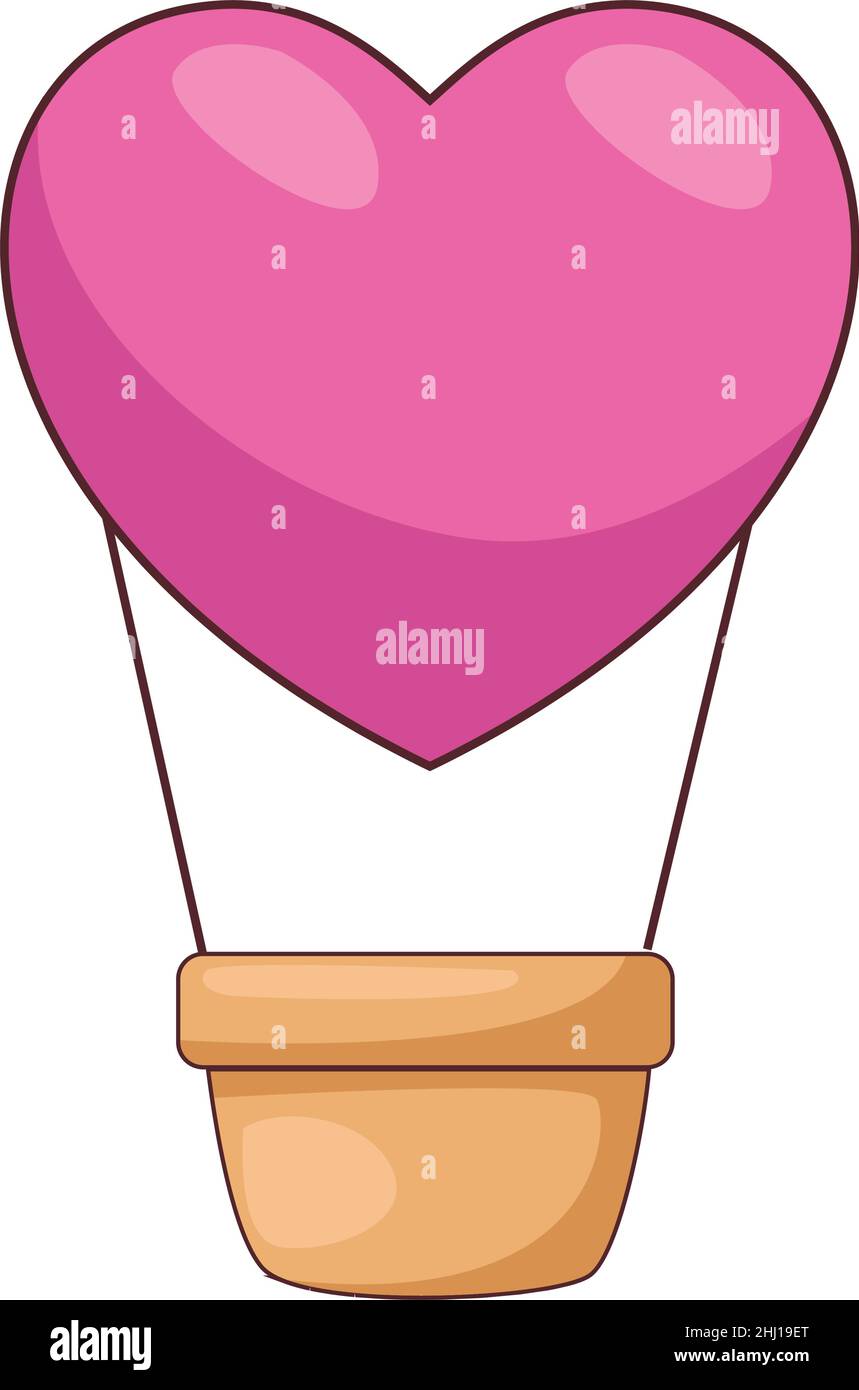 heart balloon air hot Stock Vector Image & Art - Alamy