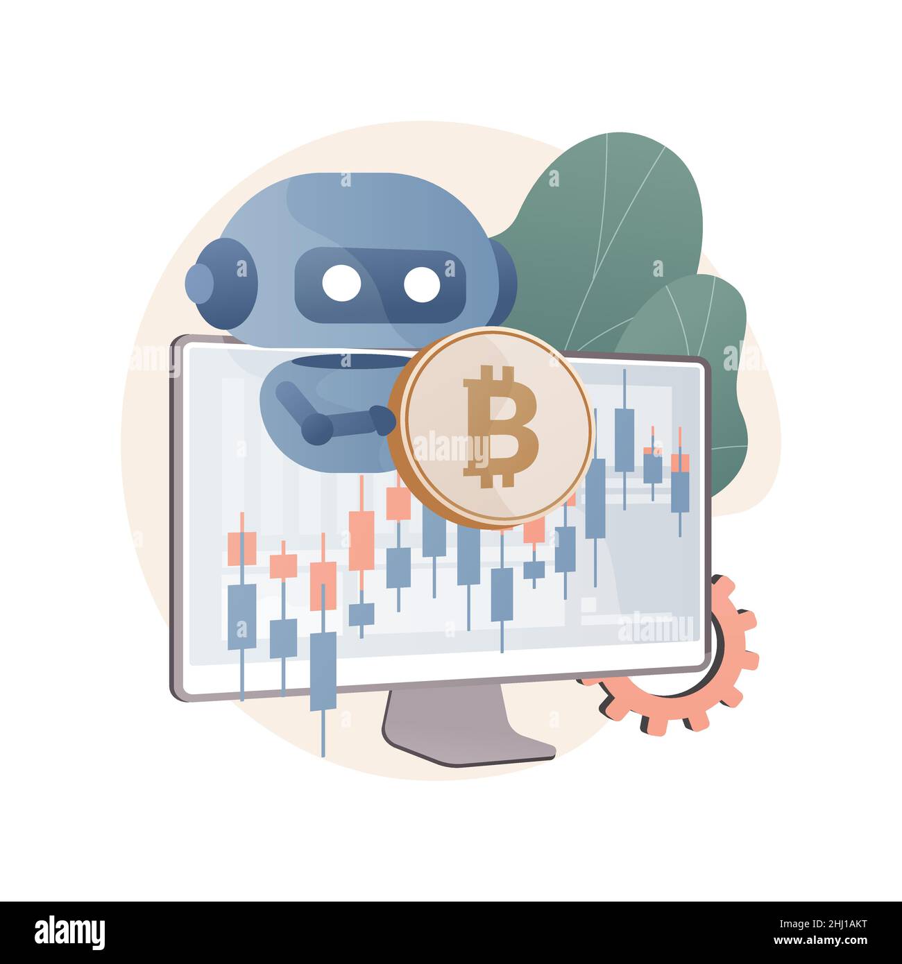 Crypto trading bot abstract concept vector illustration Stock Vector Image  & Art - Alamy