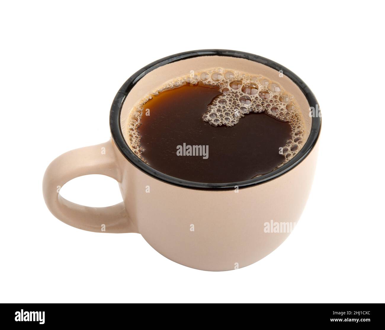cup of coffee isolated on the white. Good breakfast Stock Photo