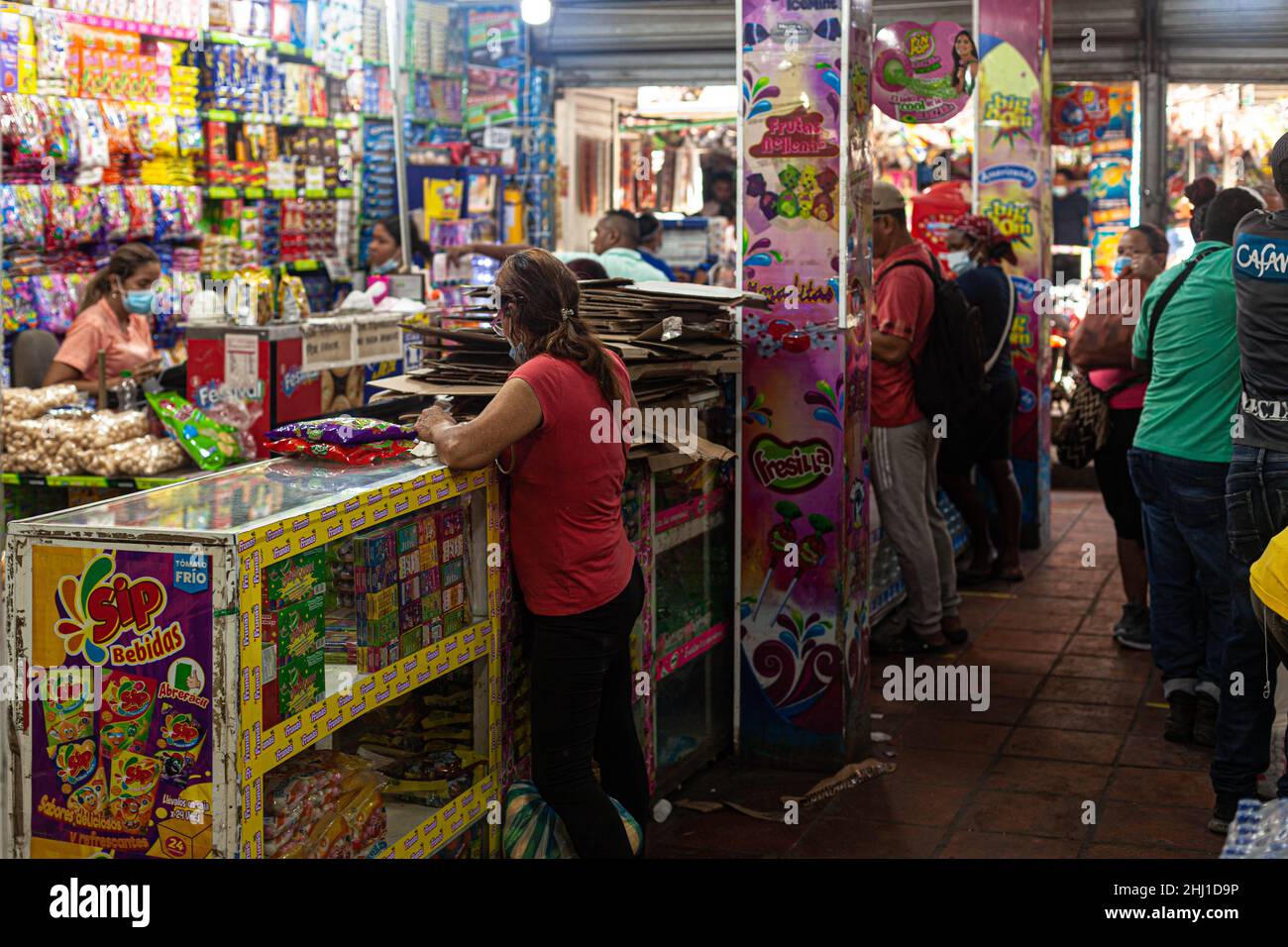 Mercado Bazurto, Cartagena de Indias, Colombia. Stock Photo