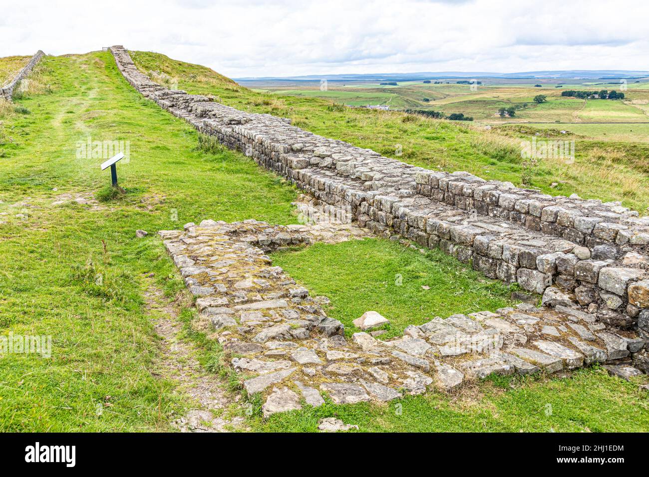 Turret 41a on Hadrians Wall at Caw Gap, Shield on the Wall, Northumberland UK Stock Photo