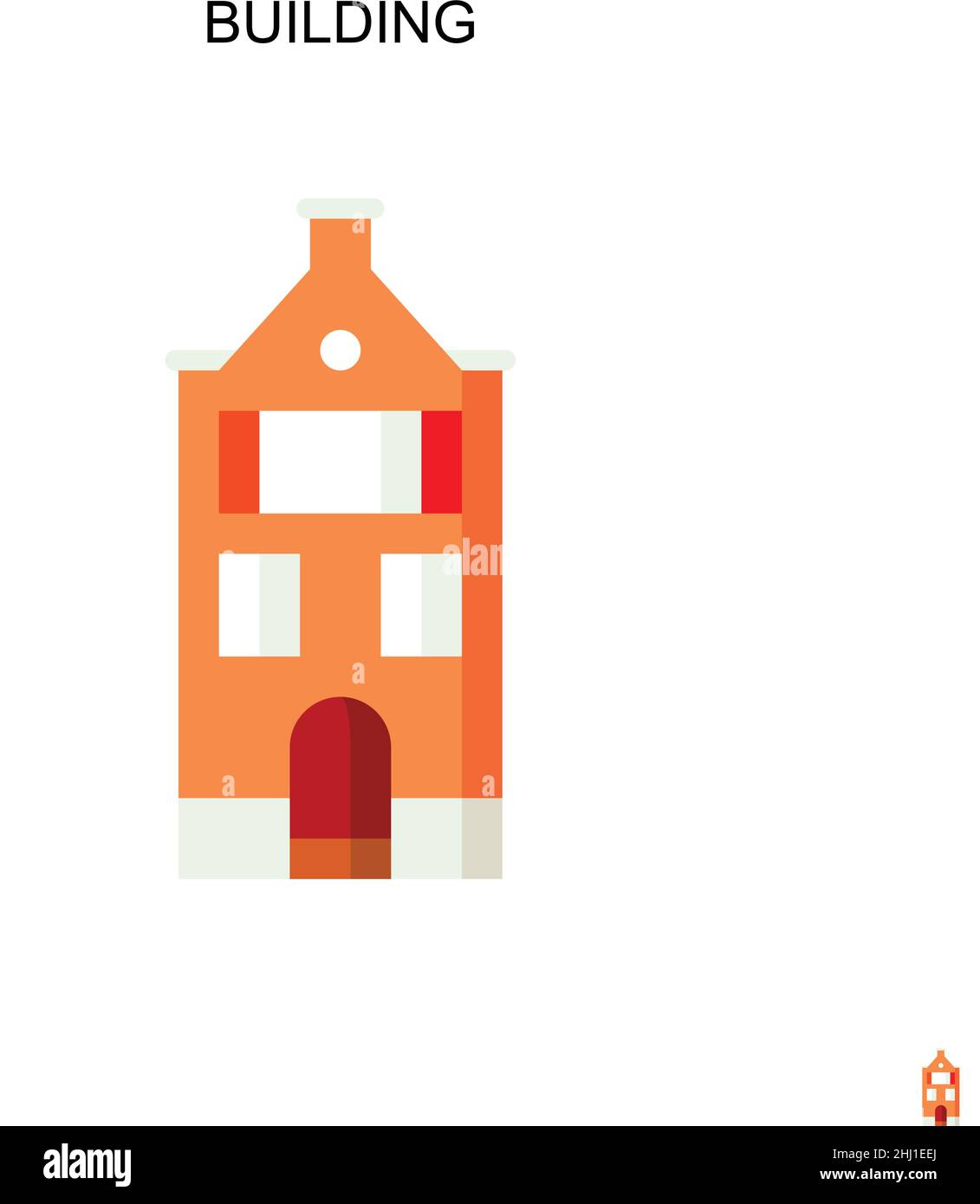 Building Simple vector icon. Illustration symbol design template for ...