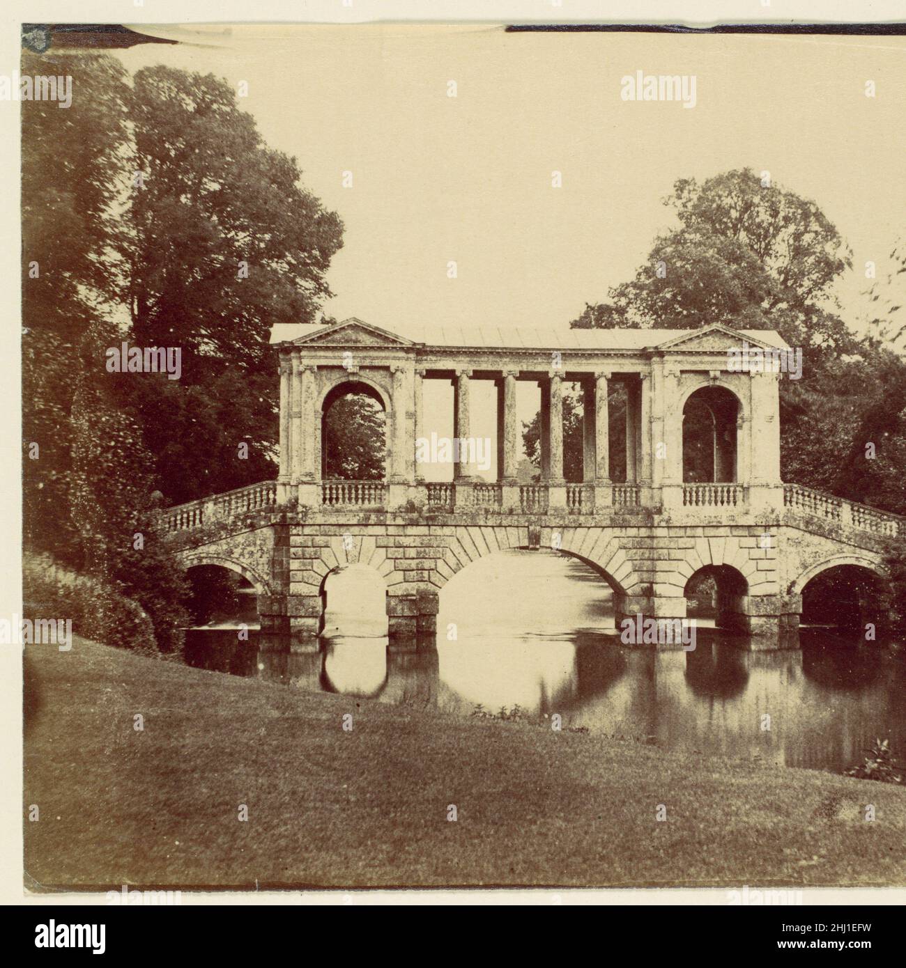 [Wilton House with Palladian Bridge by Morris] 1850s Unknown. [Wilton House with Palladian Bridge by Morris]  269000 Stock Photo