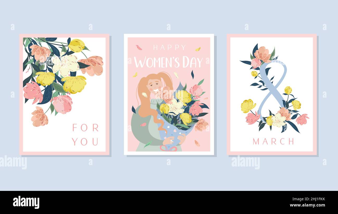 International Women s Day. Vector templates Stock Vector