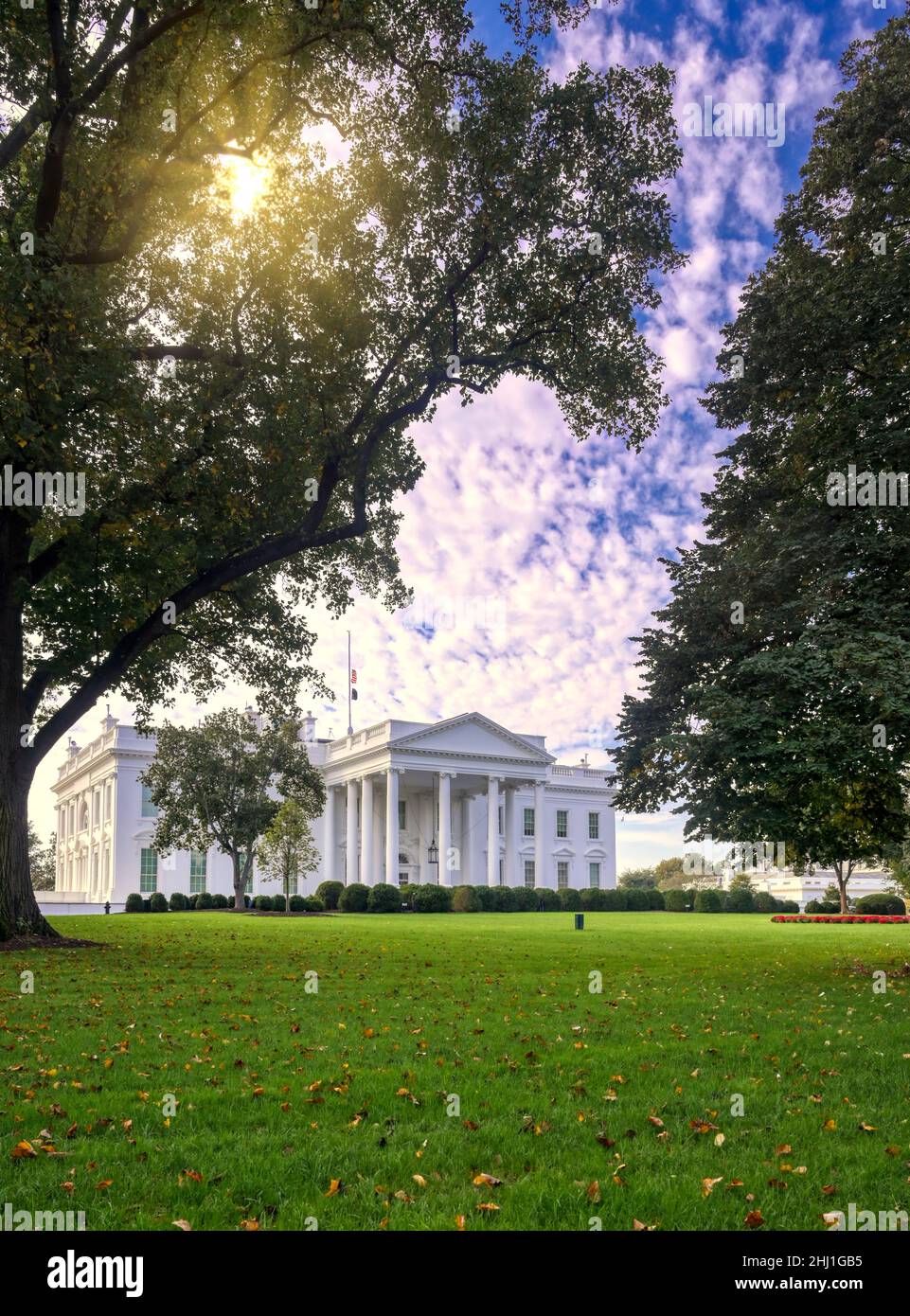The White House located at 1600 Pennsylvania Avenue in Washington, D.C