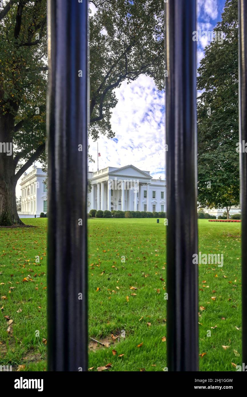 The White House located at 1600 Pennsylvania Avenue in Washington, D.C