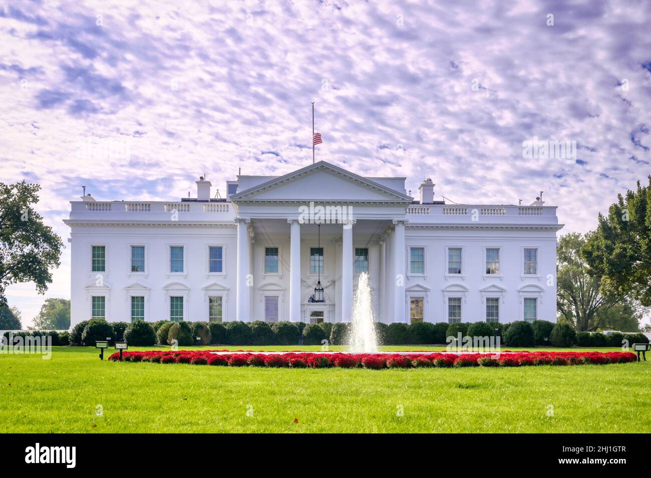The White House located at 1600 Pennsylvania Avenue in Washington, D.C