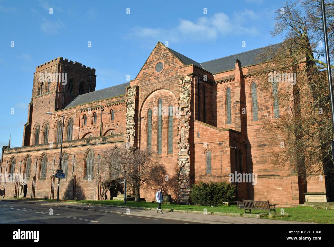 Shrewsbury's Famous Abbey Stock Photo