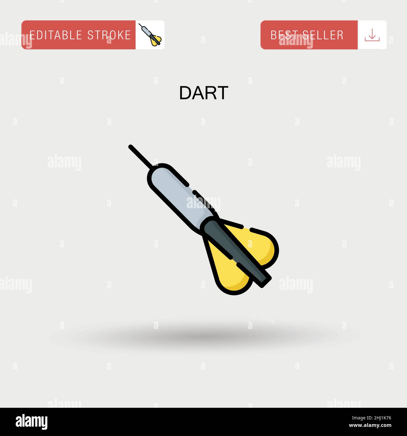 Dart Simple vector icon Stock Vector Image & Art - Alamy