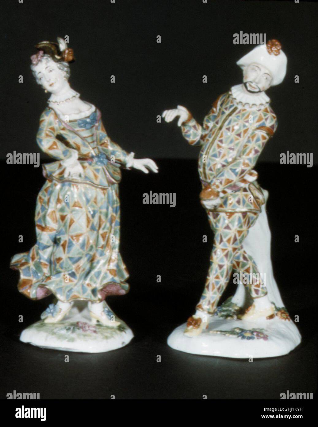 Harlequin (one of a pair) ca. 1753–54 Fürstenberg Porcelain Manufactory. Harlequin (one of a pair). German, Fürstenberg. ca. 1753–54. Hard-paste porcelain. Ceramics-Porcelain Stock Photo