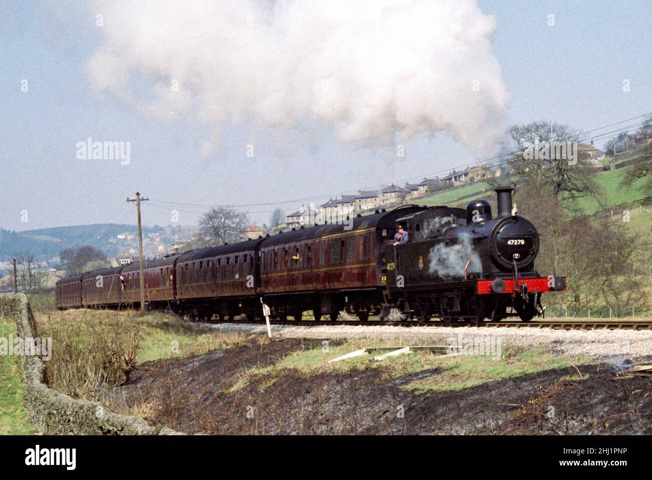 Steam on the Keighley and Worth Valley Railway Stock Photo