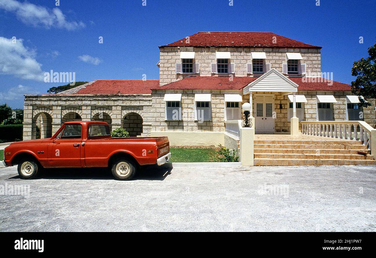 Eddy Grants home Bayley's Plantation in Barbados 1984 Stock Photo Alamy