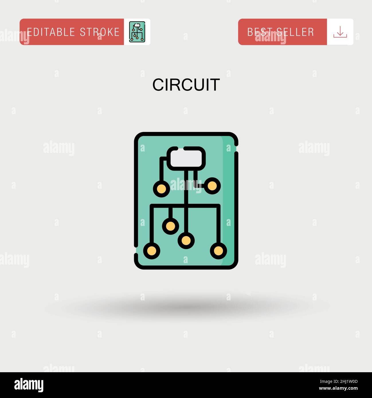 Circuit Simple vector icon. Stock Vector