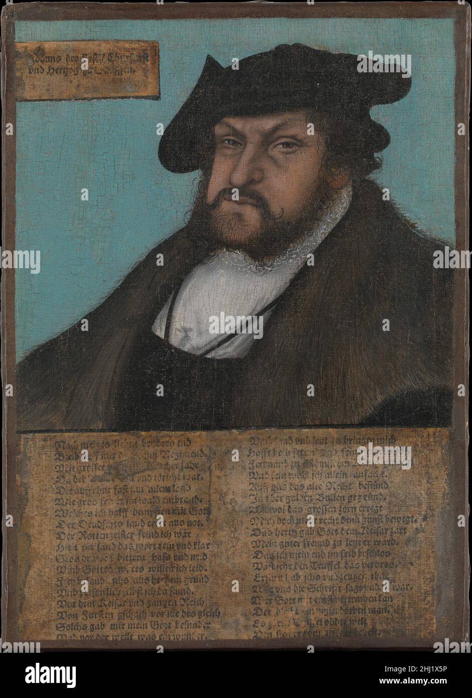 Johann I (1468–1532), the Constant, Elector of Saxony 1532–33 Workshop of Lucas Cranach the Elder German. Johann I (1468–1532), the Constant, Elector of Saxony  436046 Stock Photo