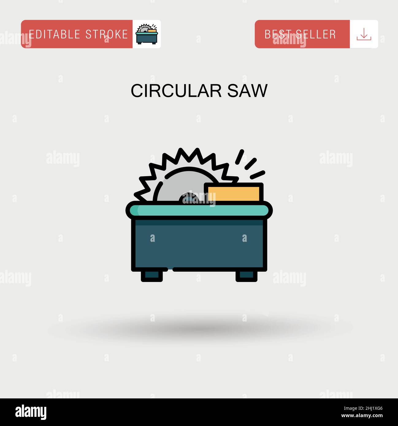 Circular saw Simple vector icon Stock Vector Image & Art - Alamy